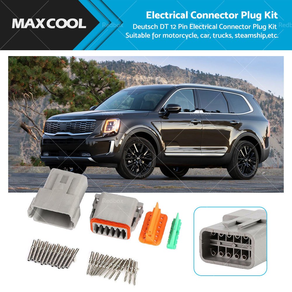 Deutsch DT 12 - Way 12 Pin Electrical Connector Waterproof Plug Kit Male and Female - Frazy's Auto Parts