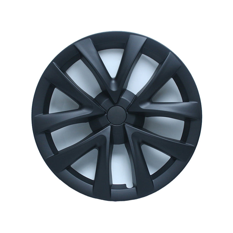 4x Matt Black Wheel Hub Caps Suitable For Tesla Model 3-1