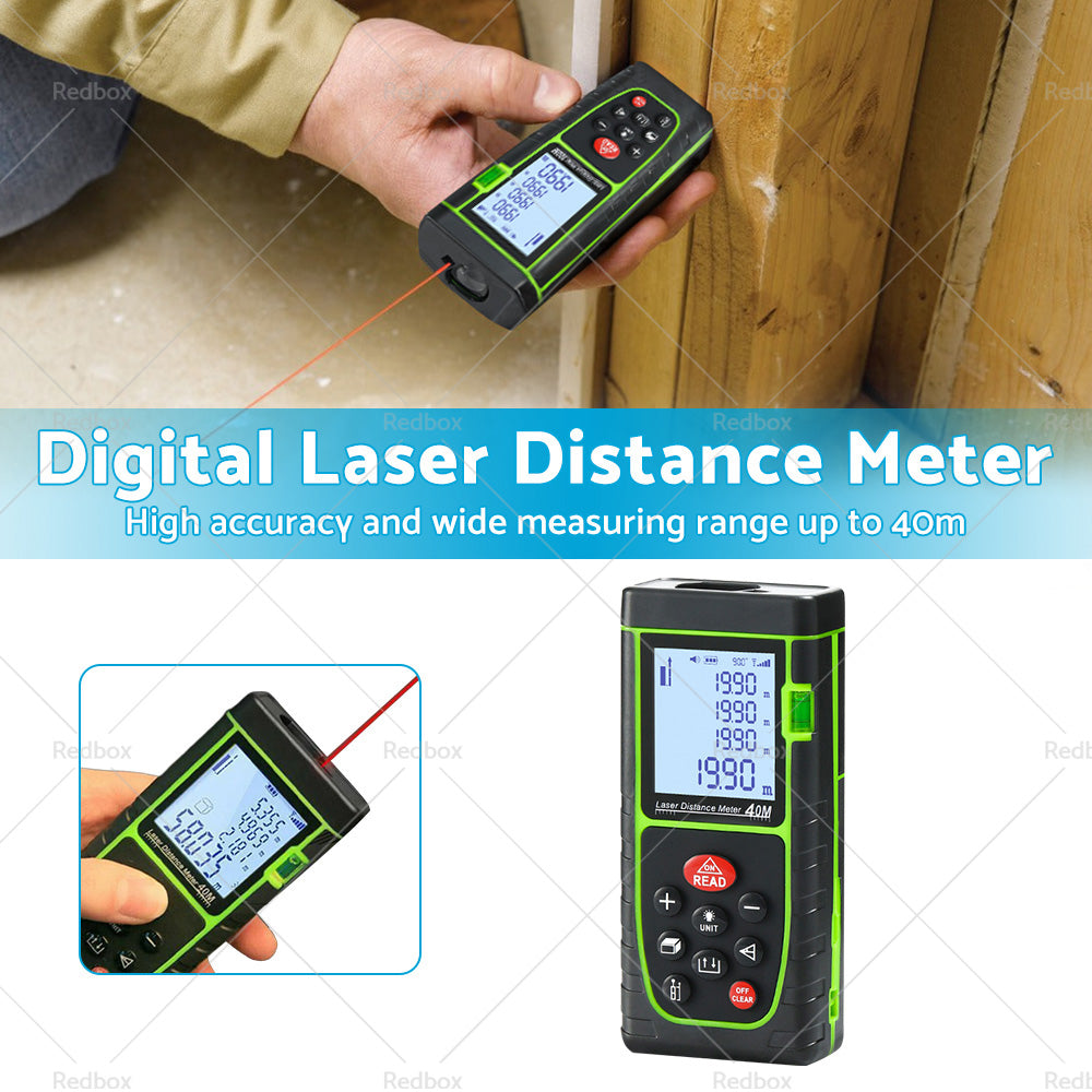 40m Handheld Digital Laser Distance Meter Finder Measure Tape Range Finder Tools-1