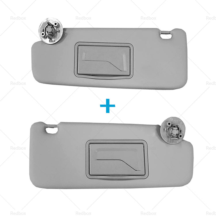 Pair Sun Visor Left Right Suitable For Holden Barina TM 2011-2018 Grey-2