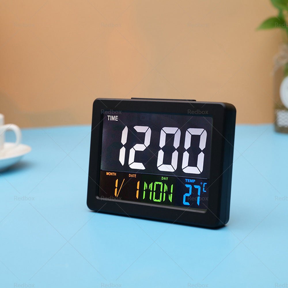 Digital Home Large Big Jumbo LED Wall Desk Clock With Calendar Temperature AU - Frazy's Auto Parts