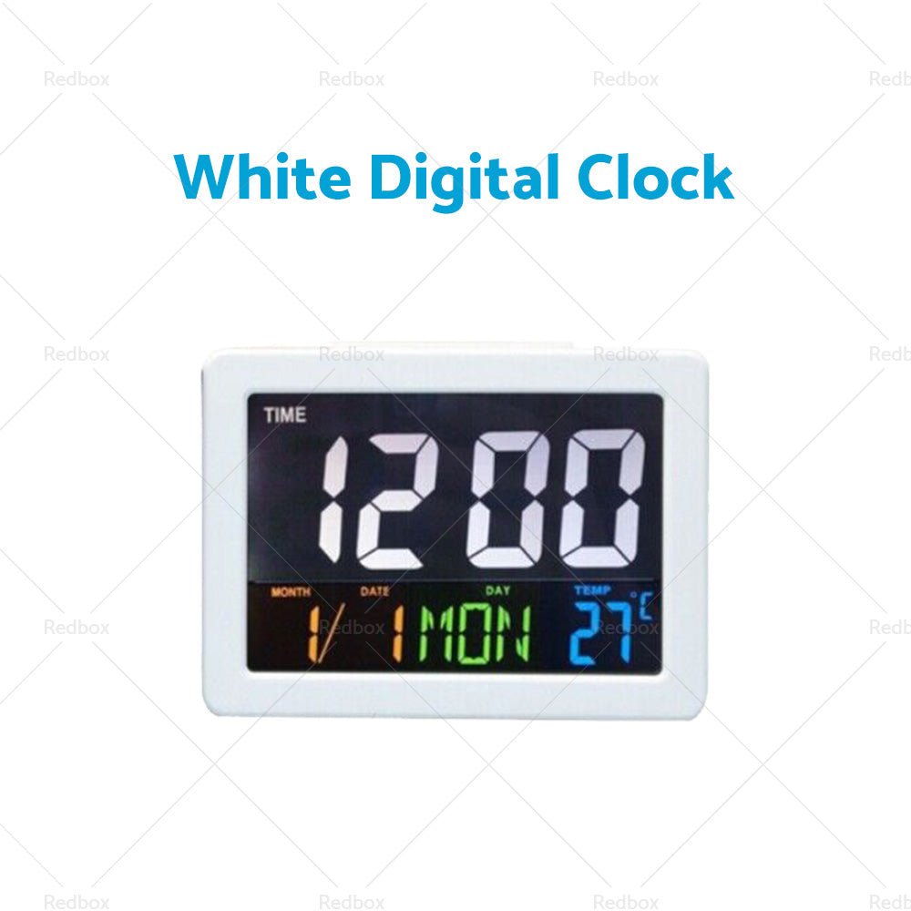 Digital Home Large Big Jumbo LED Wall Desk Clock With Calendar Temperature AU - Frazy's Auto Parts