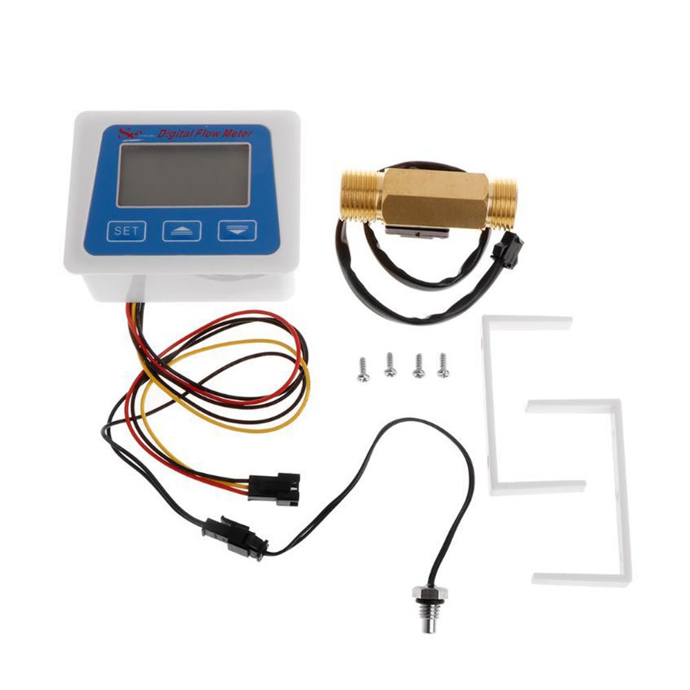Digital LED Turbine Gauge Kerosene Fuel Water Flow Meter Sensor Meter 3 or 4 inch - Frazy's Auto Parts