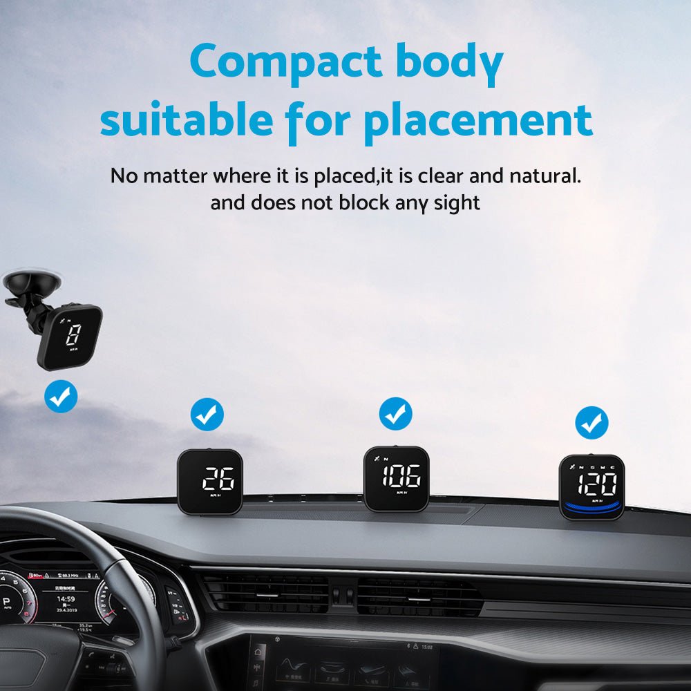 Digital Speedometer Universal GPS HUD Head - Up Display Suitable For Car With MPH & Overspeed Alarm - Frazy's Auto Parts