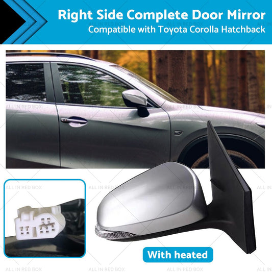 Door Mirror Suitable for Toyota Corolla ZRE182 12 - 18 Hatch Right Silver Heated - Frazy's Auto Parts