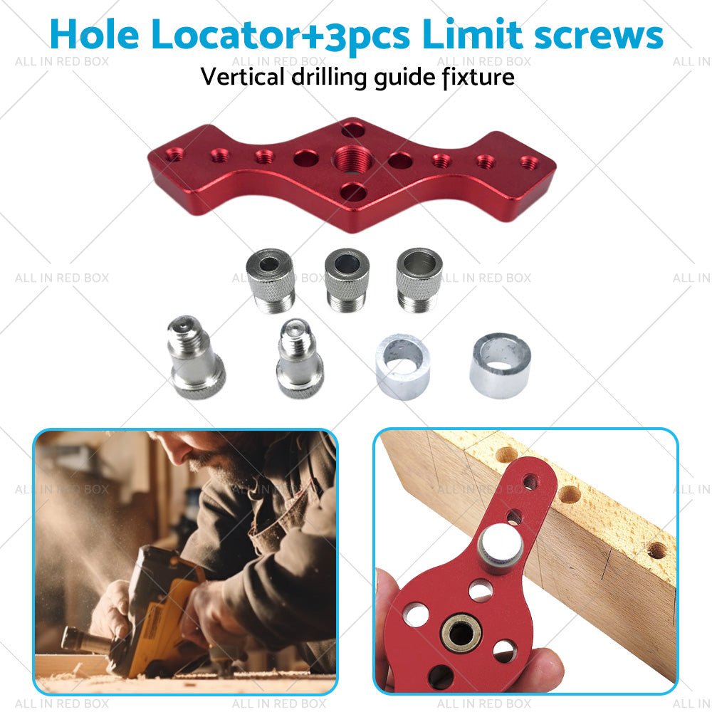 Drill Bit Vertical Pocket Hole Jig Dowel Drill Guide Self Centering Woodworking - Frazy's Auto Parts