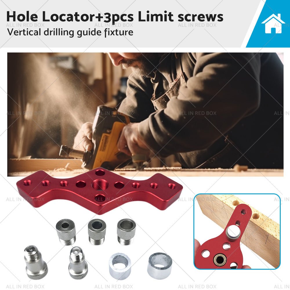 Drill Bit Vertical Pocket Hole Jig Dowel Drill Guide Self Centering Woodworking - Frazy's Auto Parts