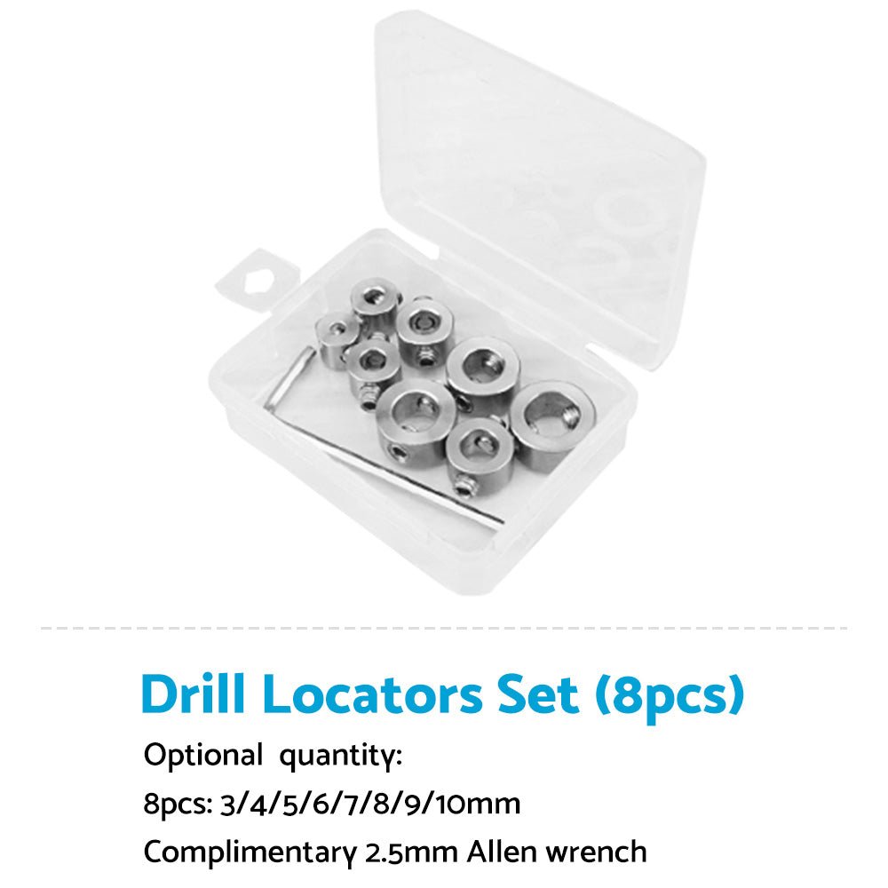 Drill Stop Collar Set 3mm - 16mm Drilling Bit Depth Stopper Ring Woodworking - Frazy's Auto Parts