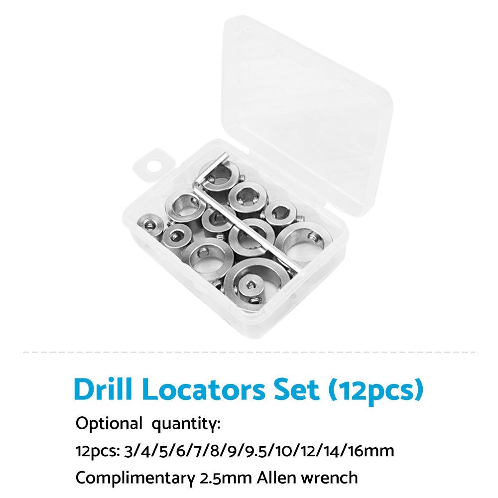 Drill Stop Collar Set 3mm - 16mm Drilling Bit Depth Stopper Ring Woodworking - Frazy's Auto Parts