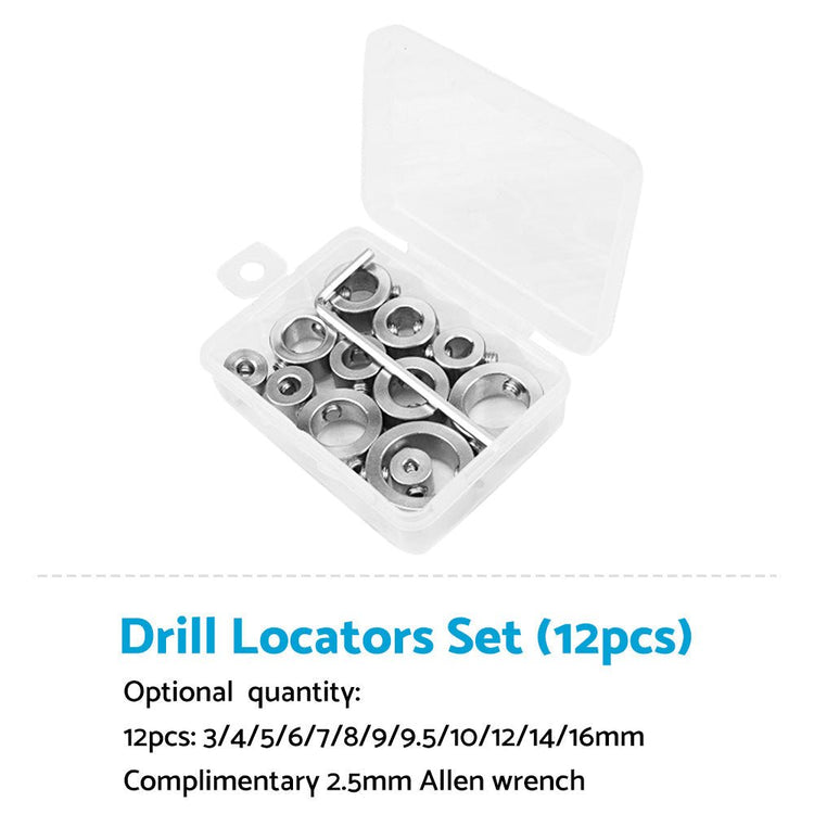 Drill Stop Collar Set 3mm - 16mm Drilling Bit Depth Stopper Ring Woodworking - Frazy's Auto Parts