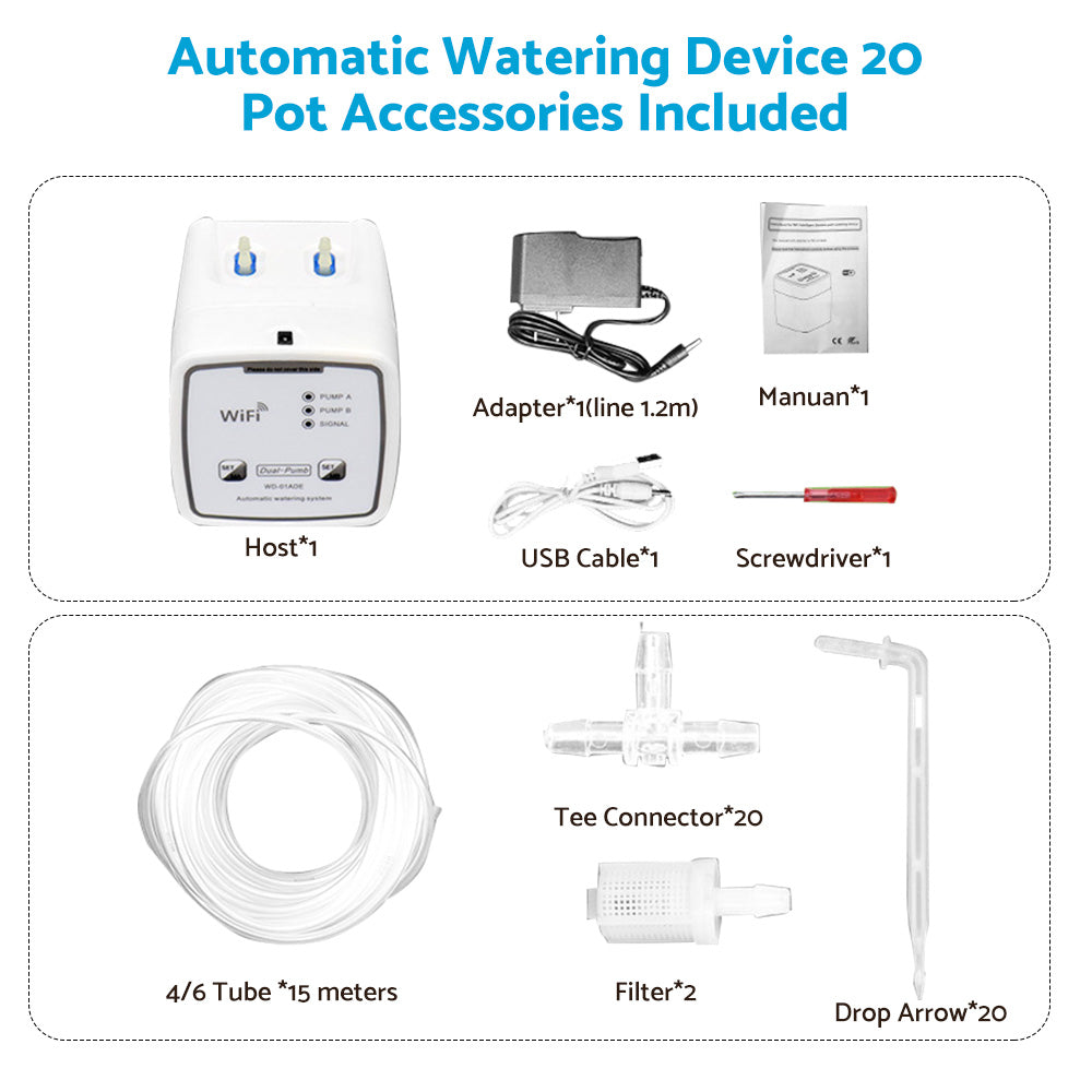 WiFi Control Watering System Double Pump Automatic Water Drip Mobile APP Control-3