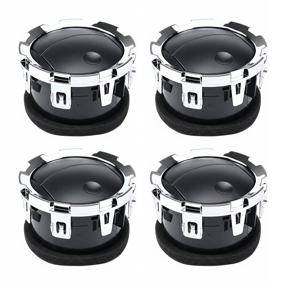 4x Dash Air Vents Black Chrome Suitable For Ford F-250 F-350 Super Duty 08-16-0