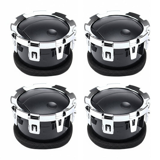 4x Dash Air Vents Black Chrome Suitable For Ford F-250 F-350 Super Duty 08-16-0