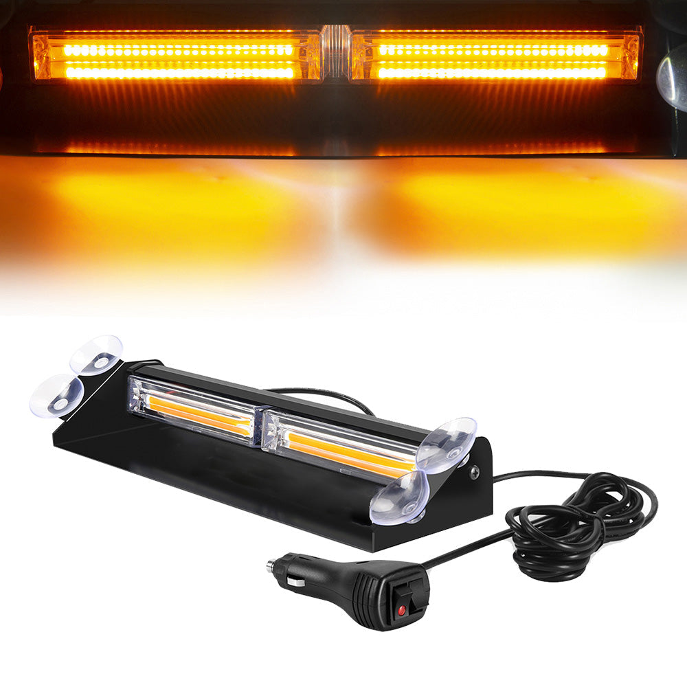 Amber Bar LED Flashing Beacon Strobe Warning Light Car Truck For Windshield Dash-1