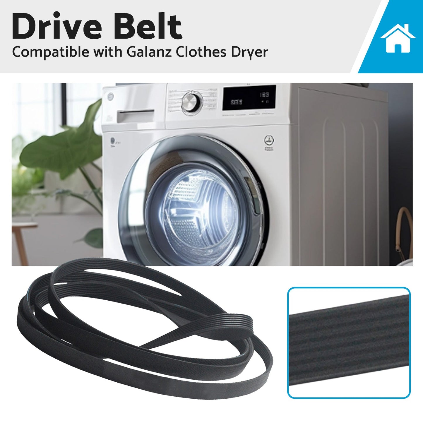 Drive Belt 7PH1915 Suitable for Galanz Clothes Dryer Rubber-4
