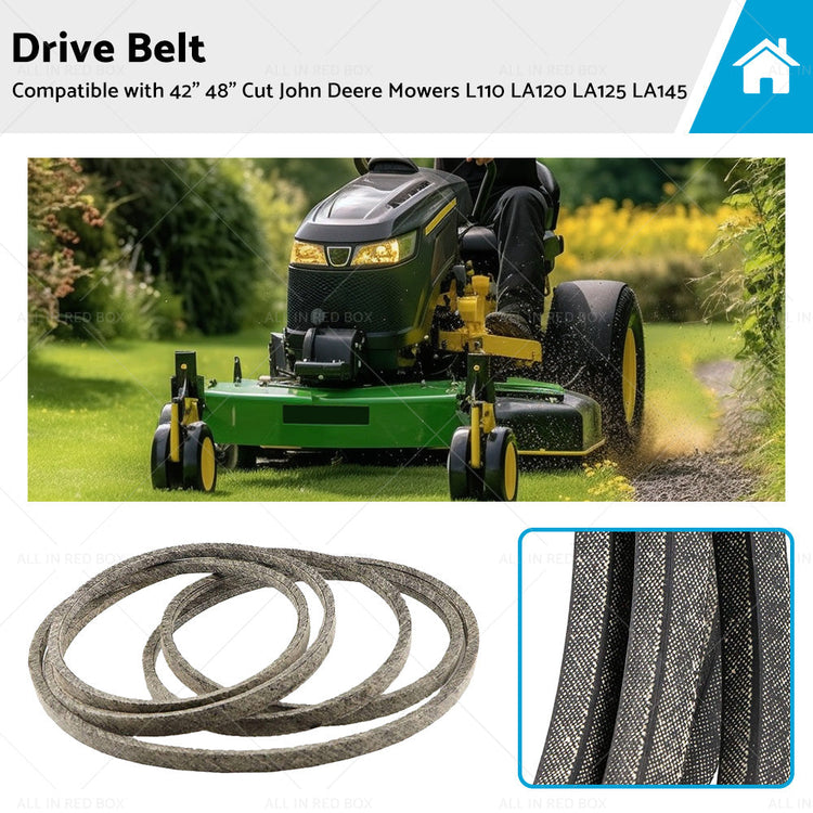 Drive Belt Suitable For 42 inch  48 inch  Cut John Deere Mowers L110 LA120 LA125 LA145-0
