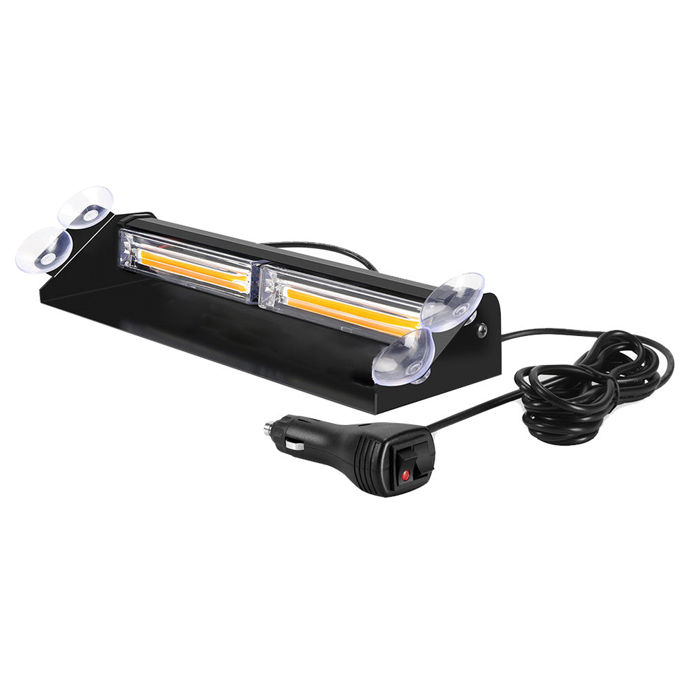 Amber Bar LED Flashing Beacon Strobe Warning Light Car Truck For Windshield Dash-0
