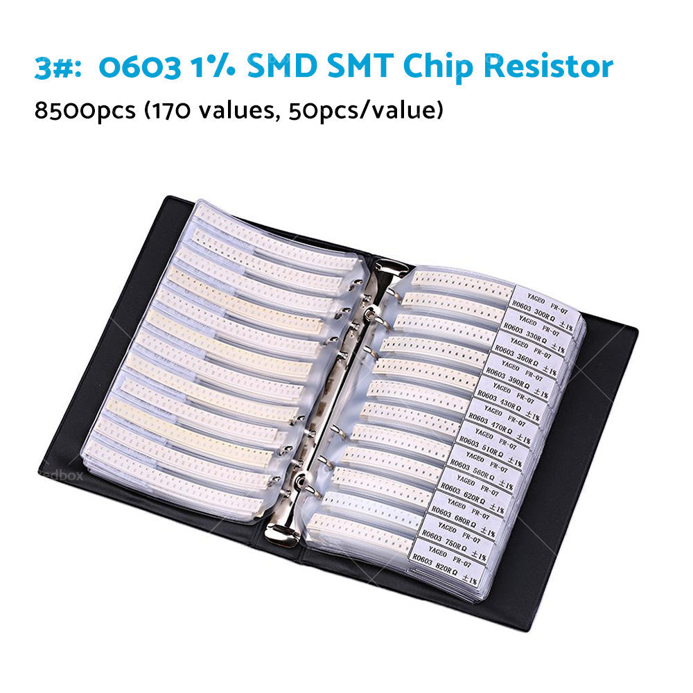 1x SMD/SMT Capacitor & Resistor Sample Book Kit 0201 0402 0603 0805 1206-4