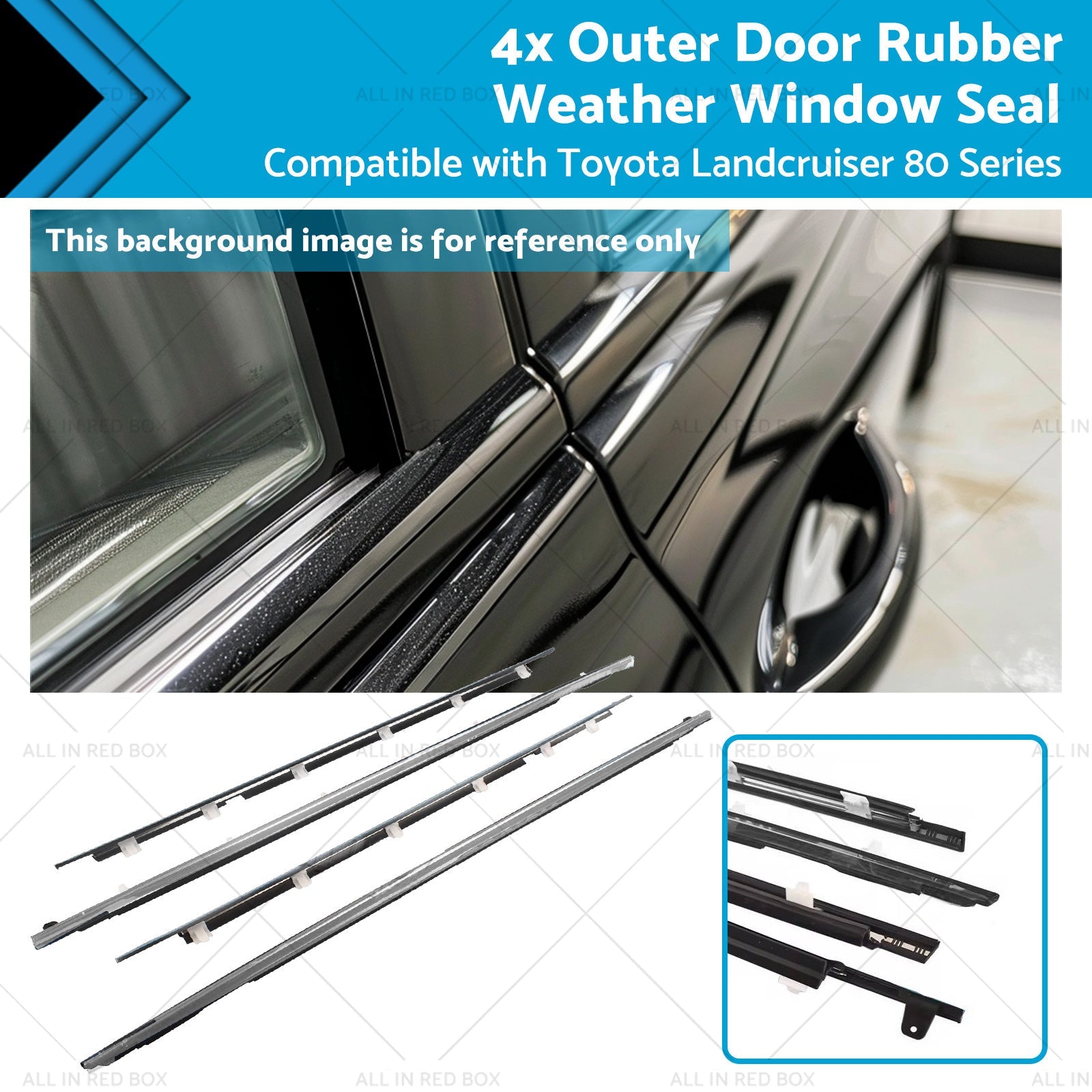 Outer Door Rubber Weather Window Seal Suitable For Toyota Landcruiser 80 Series-0