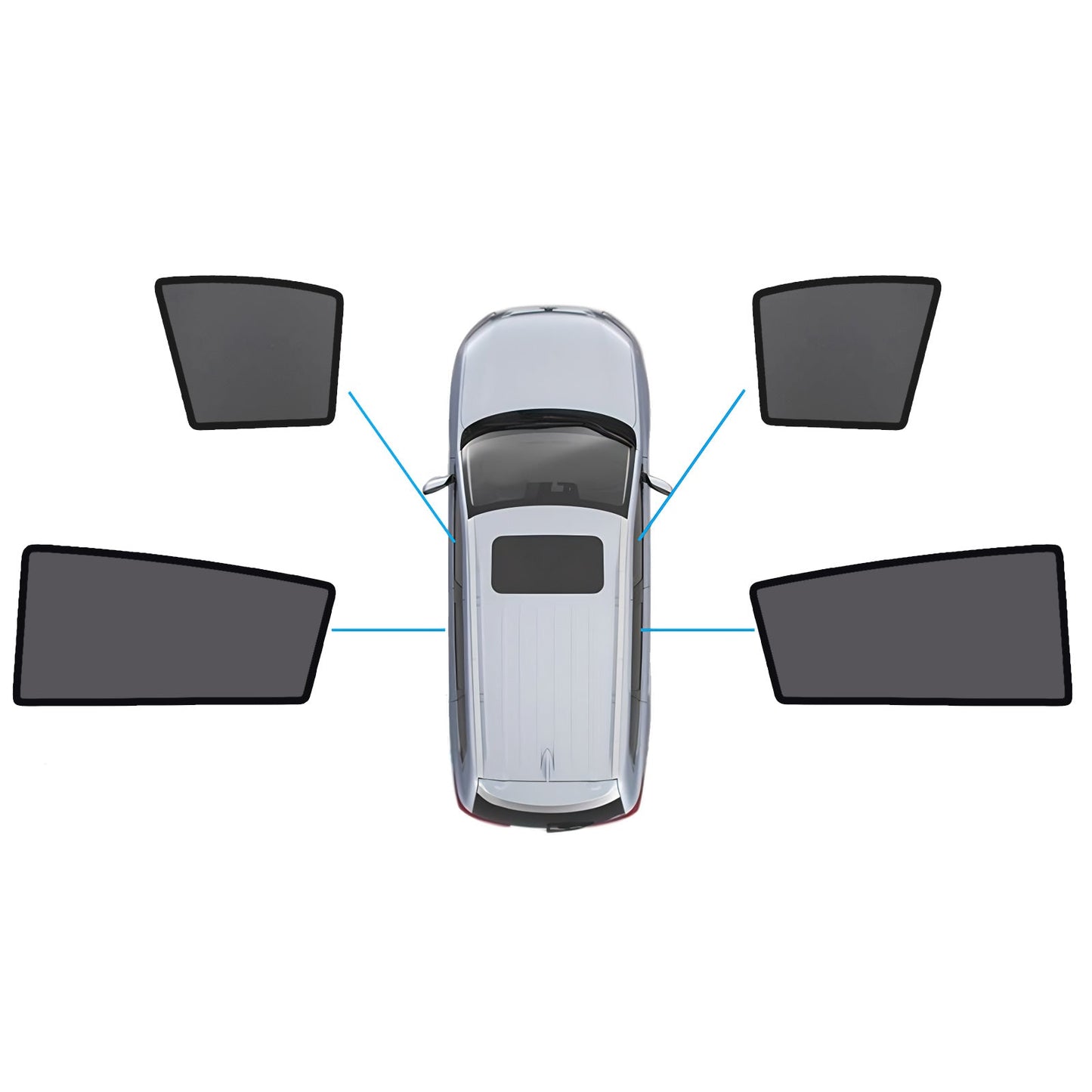 Magnetic Sun Shades Front Windows Suitable For Nissan Tiida C11 Hatch 2004-2010-0