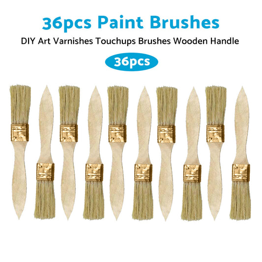 36PCS 1inch Chip Paint Brush DIY Art Varnishes Touchups Brushes Wooden Handle 1inch-0
