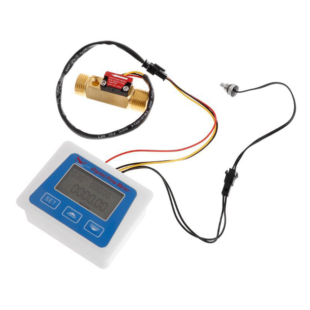 Digital LED Turbine Gauge Suitable For Kerosene, Fuel & Water Flow – 1″ or 2″ Sensor Meter-2