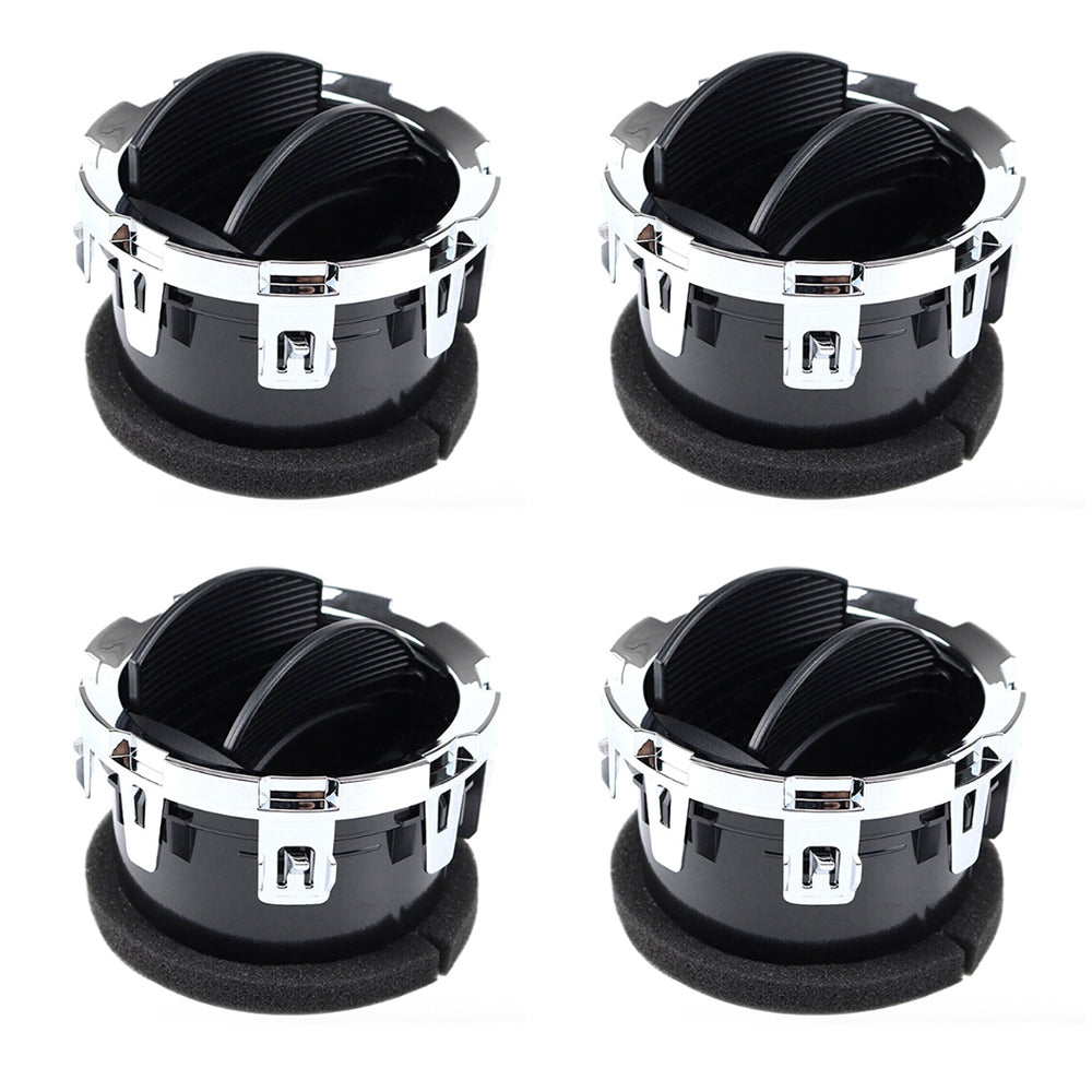 4x Dash Air Vents Black Chrome Suitable For Ford F-250 F-350 Super Duty 08-16-2