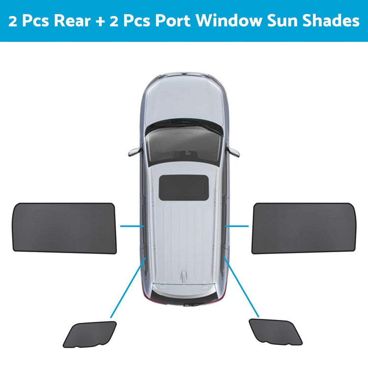 Front & Rear Port Window Magnetic Sun Shade Suitable For Kia Carnival KA4 2020-2023