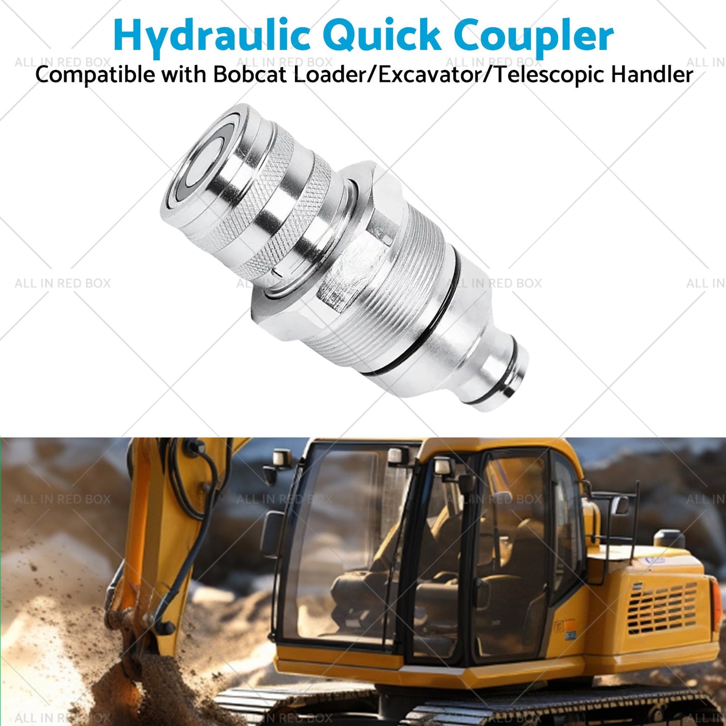Female Hydraulic Coupler Flat-Faced Quick Connect 48mm Suitable For Bobcat 7246802 FFH-3