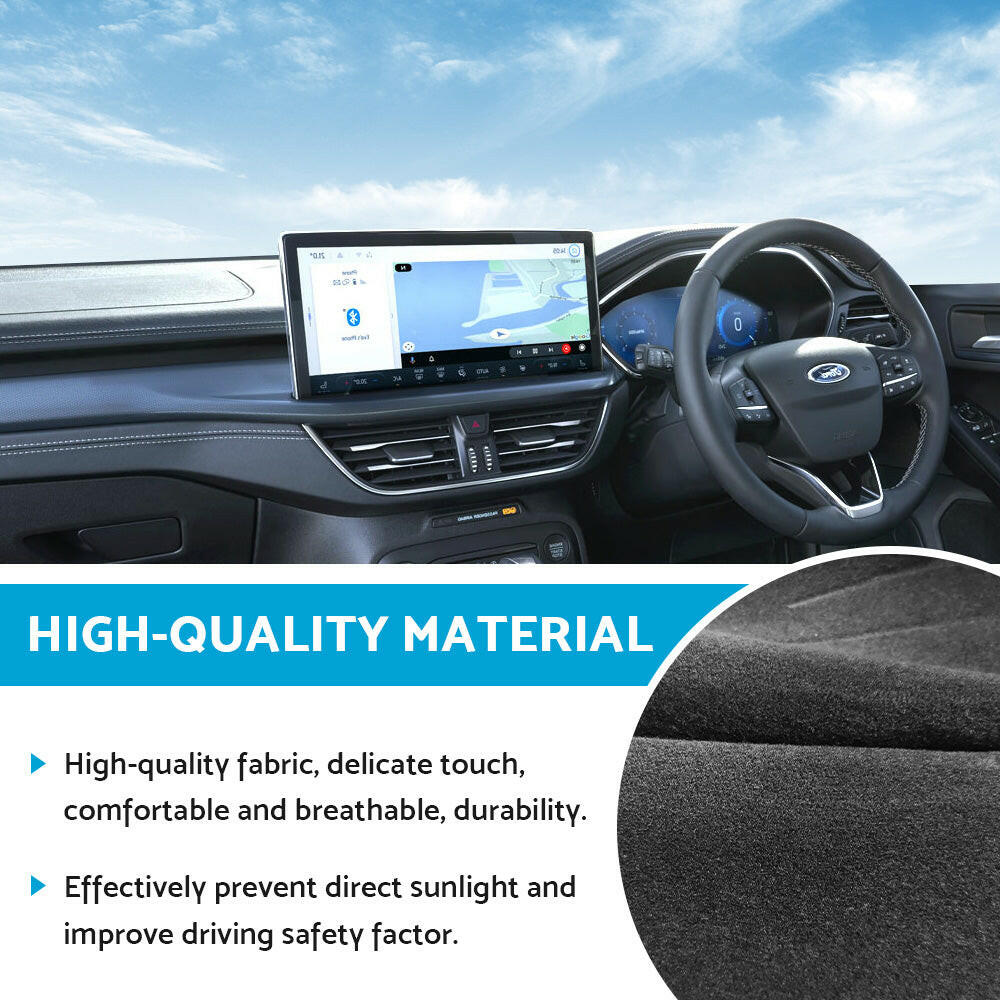 Black Non-Slip Dash Mat Suitable For Hyundai iX35 2010–2015 Dashboard Cover-2
