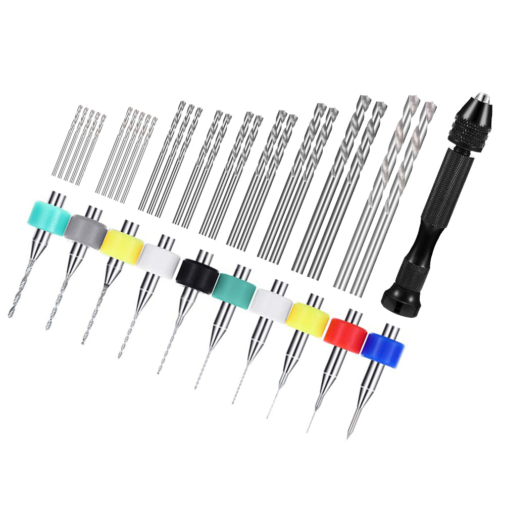 59-Pcs Mini Twist Drill Bit Set Suitable For DIY Micro Hand Drilling, Model Craft & Woodwork-1