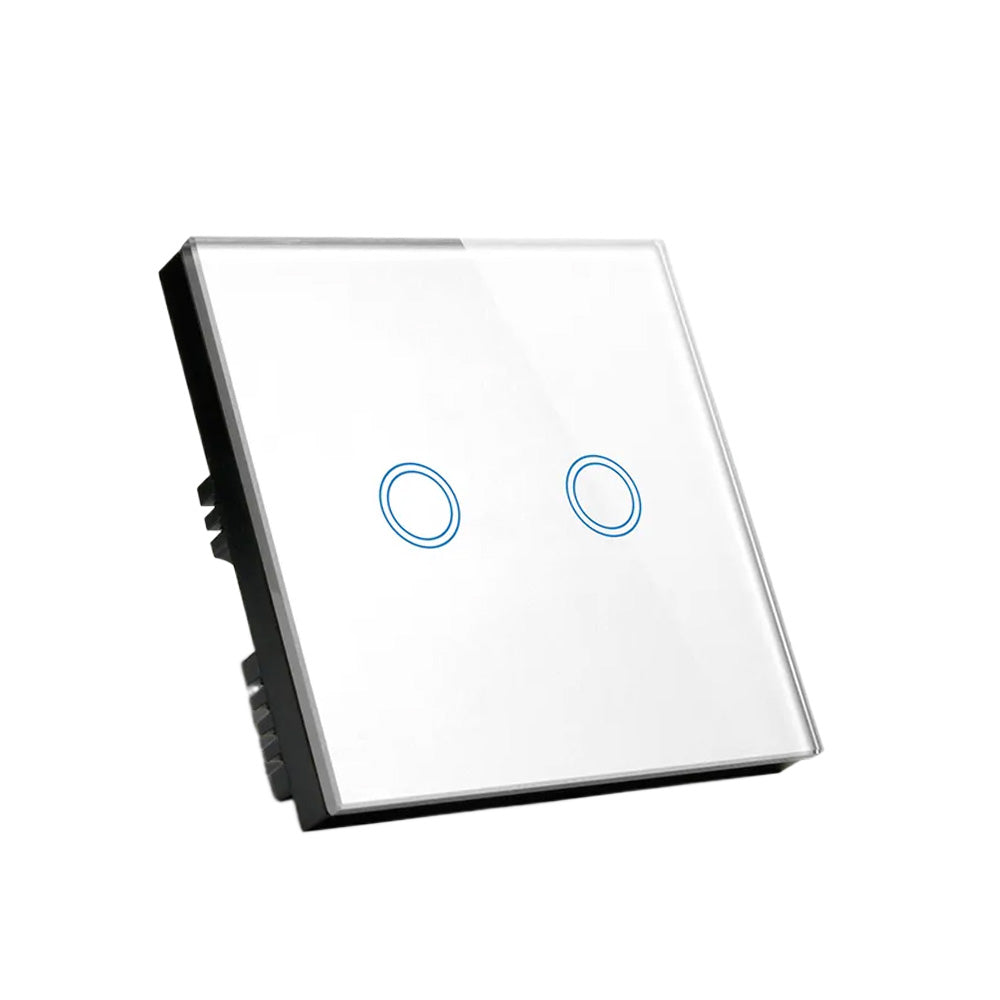 87x87mm LED Touch Wall Light Switch 2-Gang 1-Way Suitable For Home & Office Installation-0