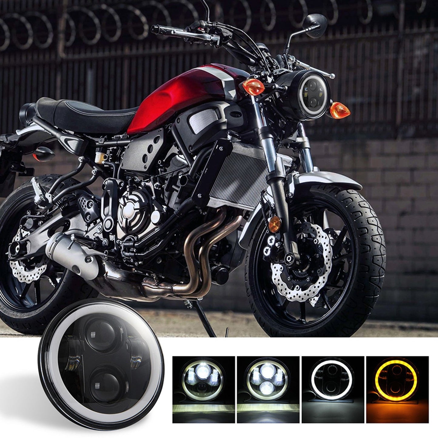 LED Motorcycle Headlight Suitable For Harley Davidson Street XG500 / Softail / Dyna-3