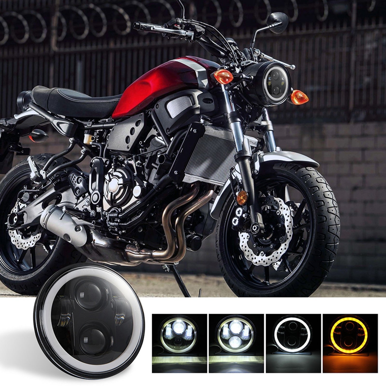 LED Motorcycle Headlight Suitable For Harley Davidson Street XG500 / Softail / Dyna-3
