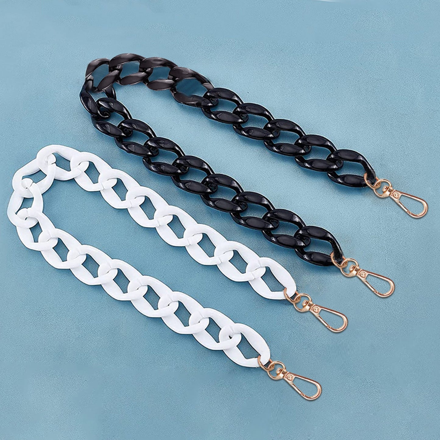 2PCS Resin Purse Chain Handle Acrylic Bag Strap Detachable Purse Clutches Handle-5