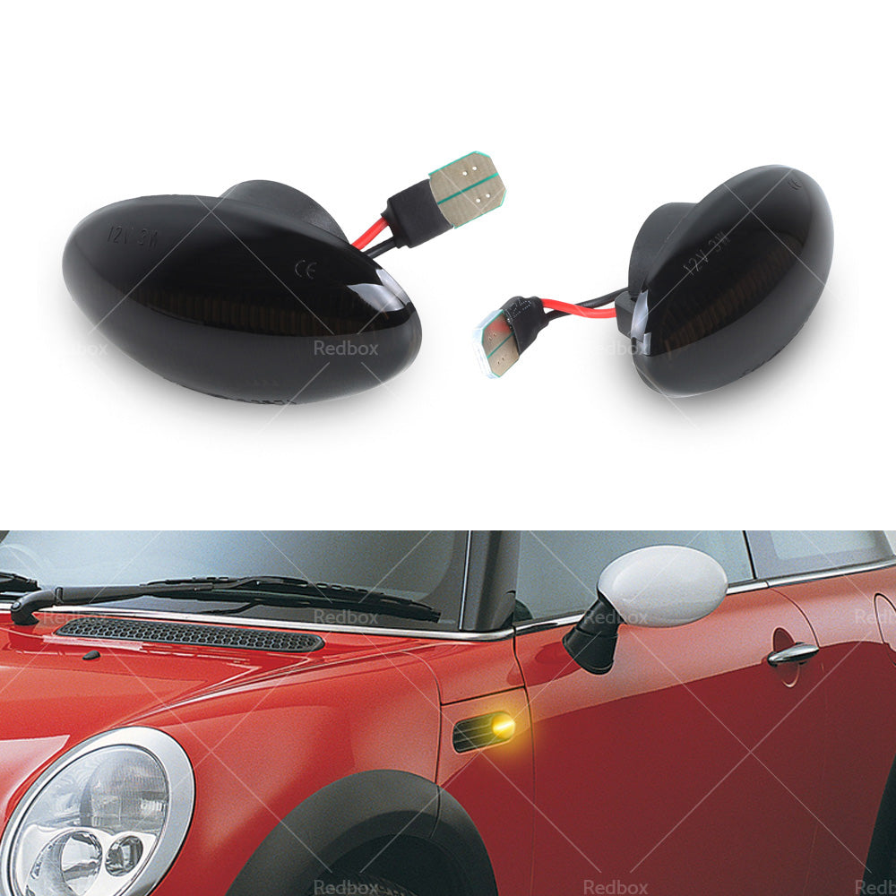 Pair LED Side Indicator Turn Signal Light Lamp For Mini Cooper JCW R50 R53 R52-3