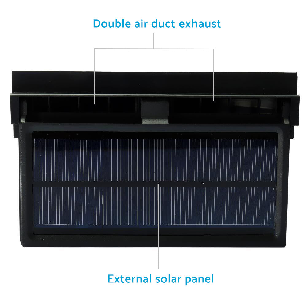 Solar Powered Car Cooling Fan Cooler Auto Window Air Vent Exhaust Ventilation-0