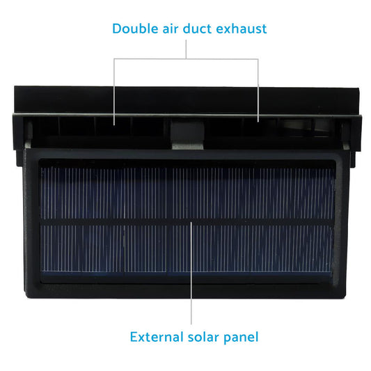 Solar Powered Car Cooling Fan Cooler Auto Window Air Vent Exhaust Ventilation-0