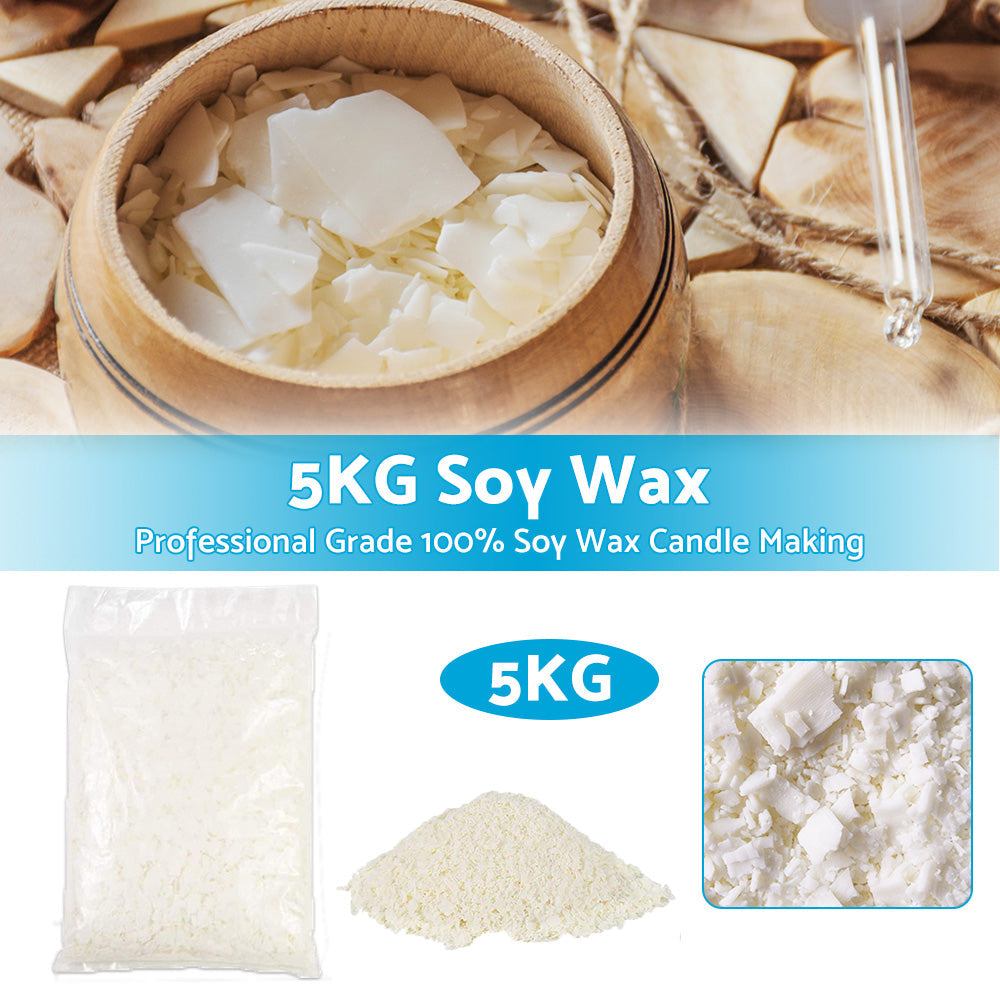 5KG 100% Pure Soy Wax Suitable For Candle Making Supplies Crafts Natural Kosher AU-3