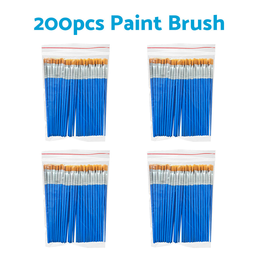 Flat Paint Brushes Set 50-200x Suitable For Detail Painting Craft Art and Gift Applications-7