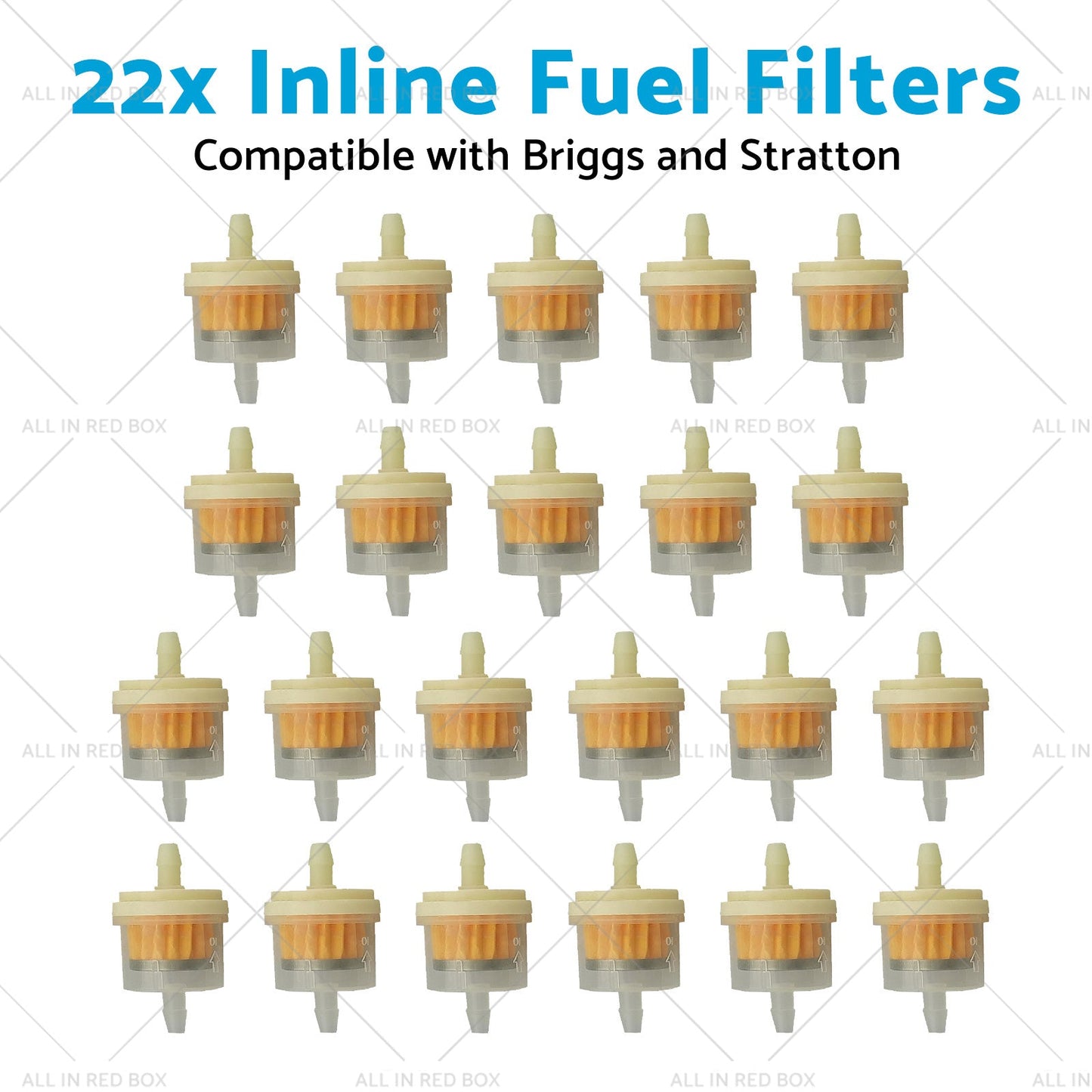 22x Inline Fuel Filter Suitable For Briggs & Stratton 691035 / 493629 16HP-24HP-4