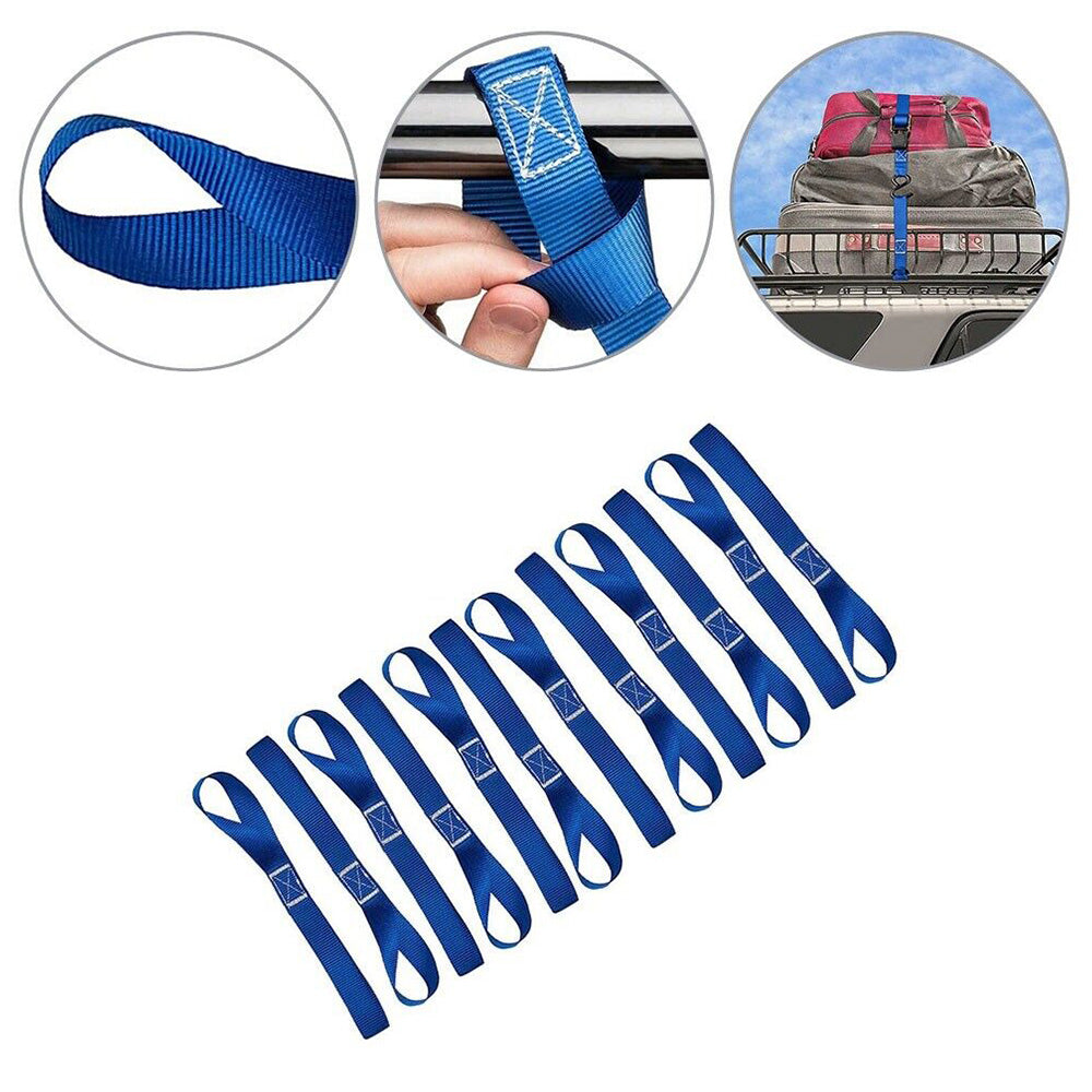 12x Soft Loop Tie Down Lashing Straps Heavy Duty Suitable For Motorcycle & Dirt Bike-3