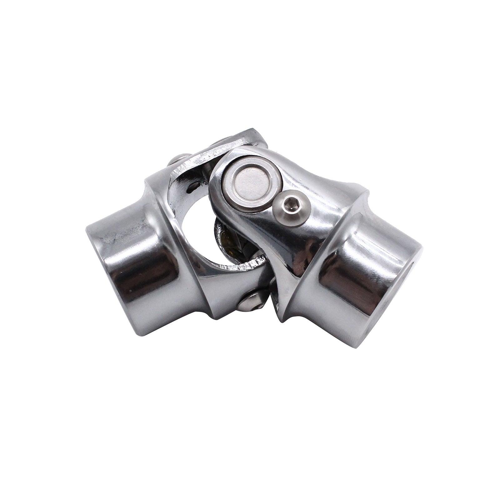 Universal Single Steering Shaft U-Joint Stainless Steel 3x3 or 4x4 inch Round-0