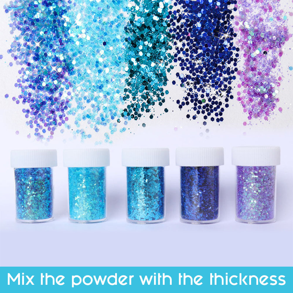 24x 20ml Colors Glitter Pigment Powder Suitable For Resin Epoxy Crafts-2