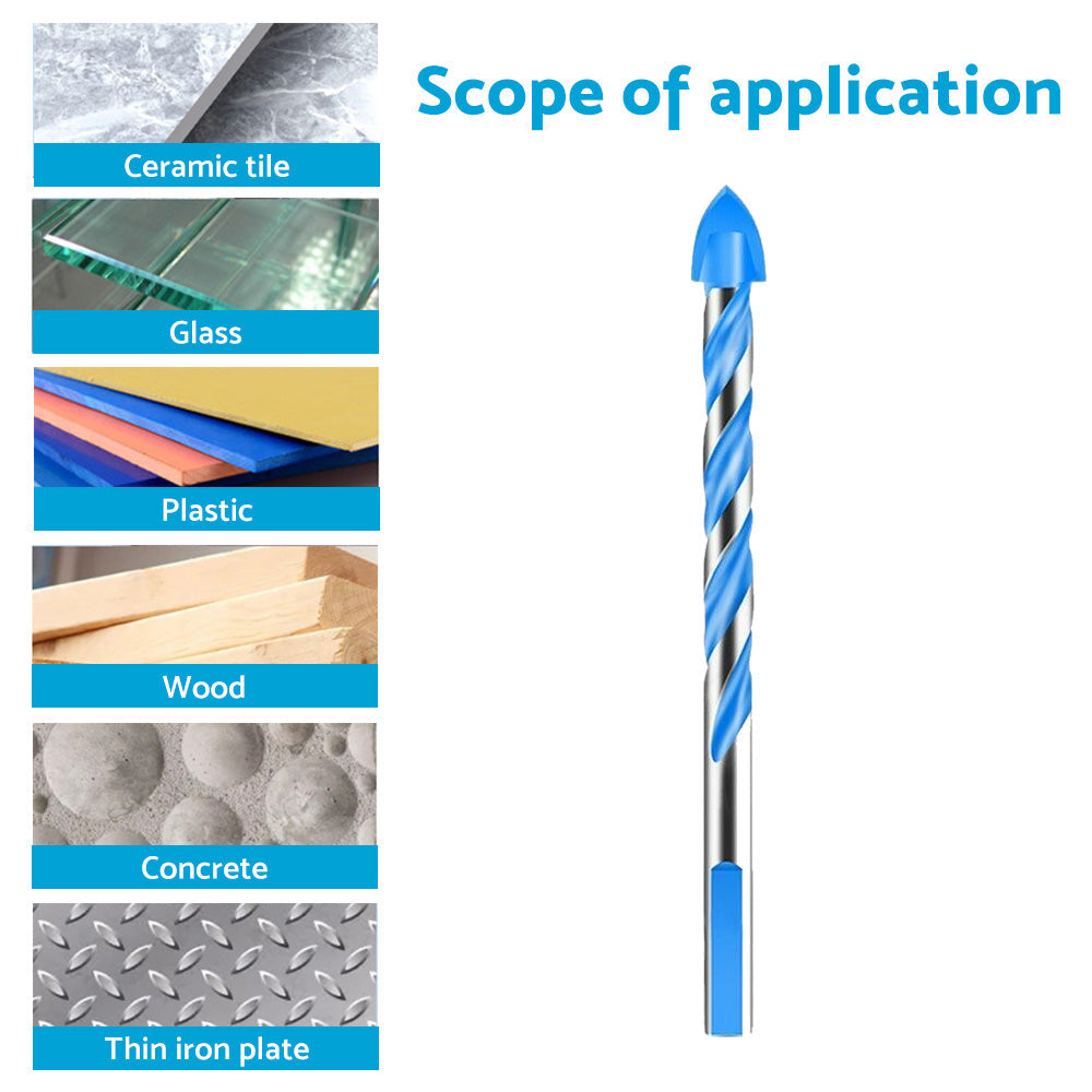 10x 6mm Tungsten Carbide Drill Bit Set Suitable For Porcelain Tile, Concrete, Brick & Glass-1