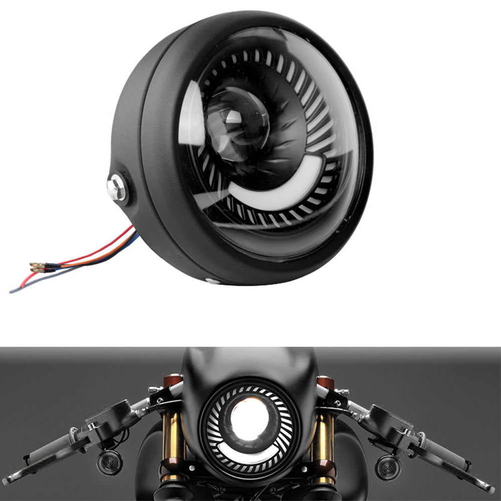 Motorcycle 6. 5inch LED Headlight DRL Hi Lo Running Light Suitable For Cafe Racer-2