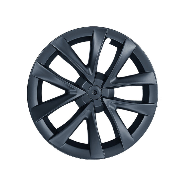 4x Matt Black Wheel Hub Caps Suitable For Tesla Model 3-2