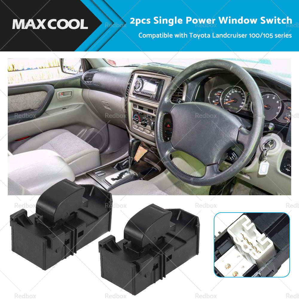 Single Window Switch 2x Suitable For Toyota LandCruiser 100 / 105 1998-2007 84810-60050-0