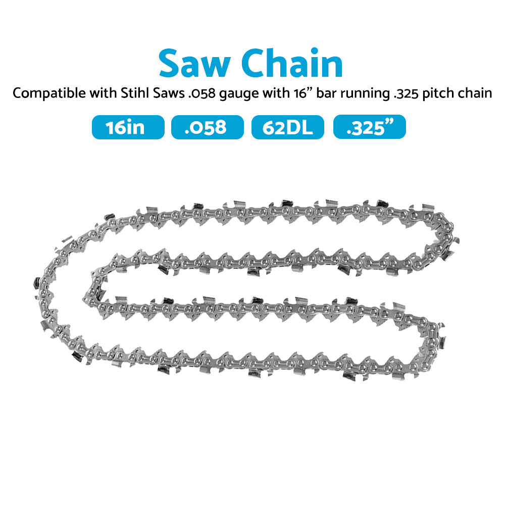 Tungsten Chainsaw Chain Semi Chisel 3 8. 063 60 DL Suitable for STIHL 16inch-1
