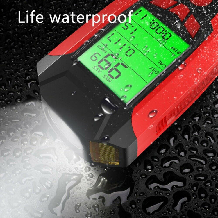 USB Rechargeable LED Bicycle Headlight With Horn and Speedometer Suitable For Bike Front-3